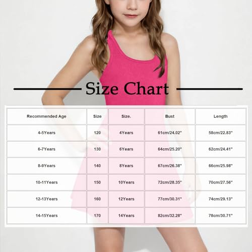 Girls Sleeveless Dresses Athletic Golf Tennis Dress Summer Casual Racerback Mini Tank Sundress for Kids3