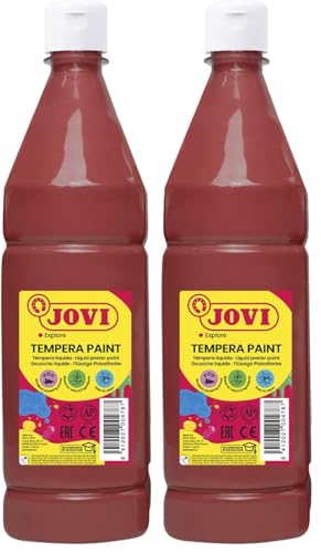 Jovi Tempera liquida escolar 1000 ml marron (Paquete de 2)