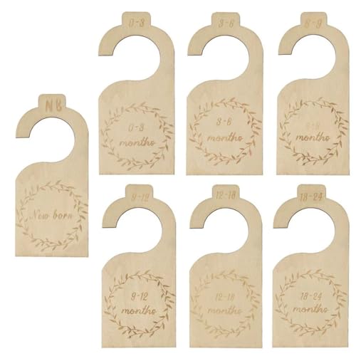 GNHG Cintres pour Bébés,Cintre Bebe,Séparateurs De Taille De Bébé, Séparateurs De Garde Robe,Fabriqués en Bois pour Les Vêtements des Tout-Petits Nouveau Nés,Penderie Enfant