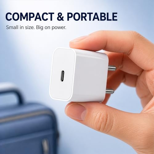 Image of AILKIN 20W Charging Adapter with USB-C to Lightning Cable, MFi Certified - Compatible with iPhone 14, 14 Plus, 14 Pro, 14 Pro Max, 13 Series, 12 Series, 11, X, XR, IPAD& More