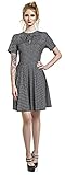  Voodoo Vixen Robe Patineuse Jersey Black Bently Polka Dot Jersey Femme Robe Courte Noir/Blanc XL