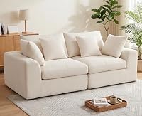 Benazcap 78" Modular Sectional Boneless Couches2 Seat Loveseat Sofa