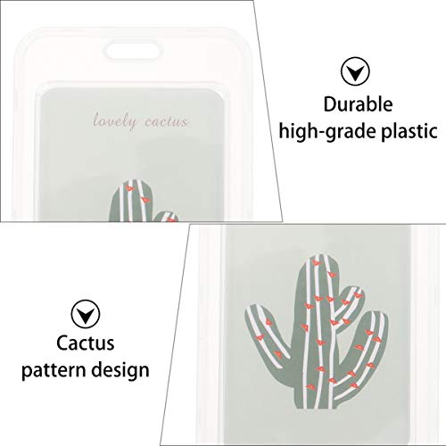 NUOBESTY 10 Pcs Porta-Cartão Transparente para Crachá de Identificação Empresarial Capa para Cartão