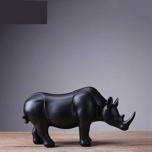 Petite statue rhinocéros noir pour sublimer votre étagère de salon - 2