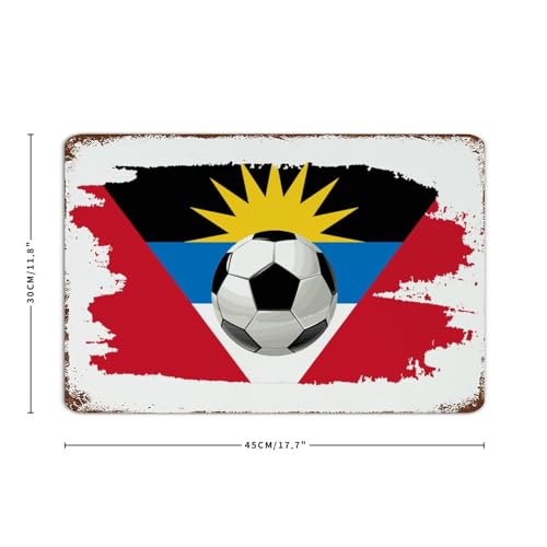 Panneau aluminium de football Barbuda, plaque décorative durable
