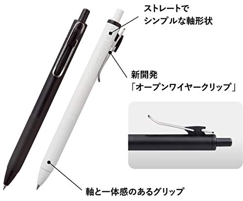 Image of Mitsubishi Pencil Uni-ball One Gel Ink Ballpoint Pen,0.38mm,Black Ink,Black Shaft,3-Piece Set (Unbox Japan Exclusive)