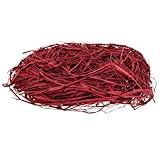 Raffiabast Rot Naturbast 200g – Basteln & Dekorieren, DIY Weihnachtsdeko, Geschenkverpackung