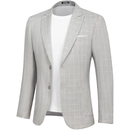 Men's Causal Suit Blazer Slim Fit Sport Jacketzs for Men Two Button Business Wedding Party Banquet