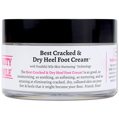 Beauty Of The Nile Best Cracked & Dry Heel Foot Cream™ Urea Ceramides Heels Feet Knees Elbows Hands Dead Skin Cuticle Callus Remover Nail Softener Keratolytic Repair Mango Cocoa Shea 5oz