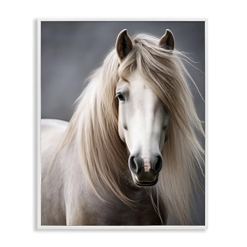 Silky Haired Horse Farmhouse Portrait, 24 x 30 Inch Framed Giclée Print