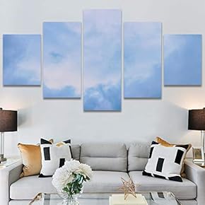 SIGNWIN 5 Panel Canvas Wall Art Abstract Colorful...