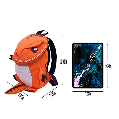 Hanze Dinosaur Backpack Toddler Kids Child Cute Fashion Waterproof 3D Cartoon Bag For Boys And Girls Toddlers, Orange #TOP1