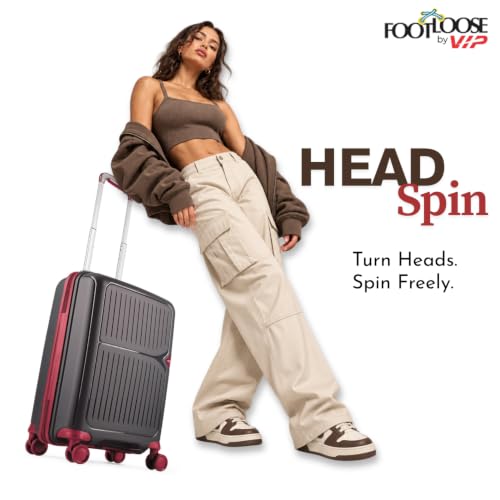 Image of Footloose by VIP Head Spin 8-Wheel Cabin Hard Case Trolley Bag, Brown