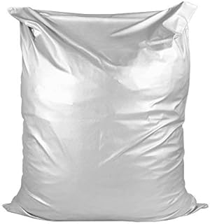Italpouf Poltrona Sacco Grande Design 140x100 cm Pouf Sacco Morbido Rettangolare Pouf Sacco Sfoderabile! Pouf A Sacco 26 Diverse Fantasie! Puff Poltrona Sacco Imbottito! (XL: 140x100 cm, Argento)