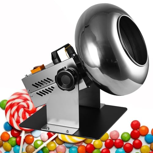 YXYLJOZ Mini máquina para moldear Chocolate de 200 W, máquina eléctrica para recubrir azúcar y pulir Chocolate, máquina automática para recubrir tabletas, con soplador y Soporte