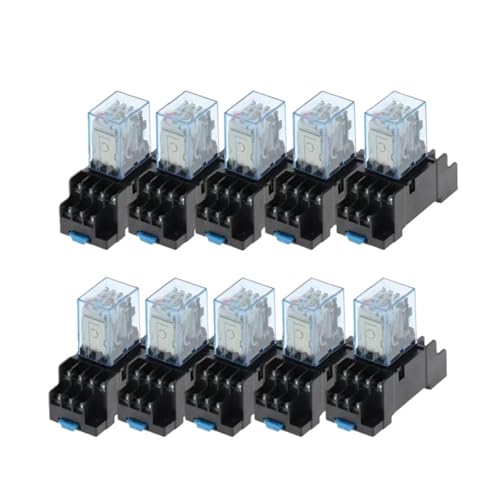 Relais de puissance 14 broches 4NO 4NC pour commutation stable 5A AC 220V