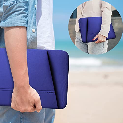 Tednetgo Laptop Sleeve, 15.6 Inch Laptop Case, Durable 15 Inch Hp Laptop Cover, Lenovo Computer Briefcase Carrying Bag Case 16 Inch Neoprene Bag With Pockets For Dell Asus Gifts For Women Men, Blue #TOP5