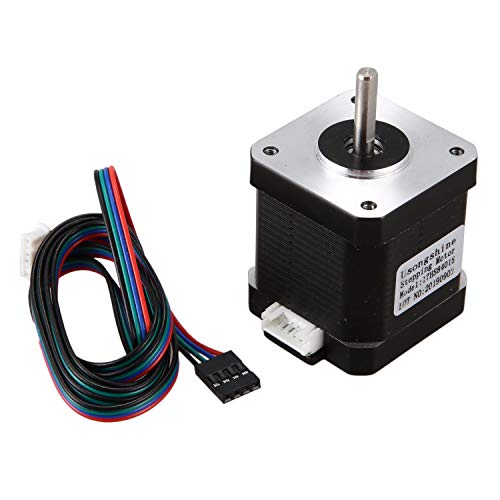 Qusedwey 1Pcs Nema 17 Stepper Motor 48Mm Nema17 Motor 42Bygh 2A 4-Lead (17Hs8401) Motor 1M Cable for 3D Printer Cnc Moto