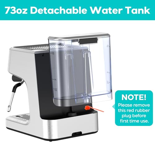 CASABREWS Espresso Machine with LCD Display, Barista Cappuccino Maker with Milk Frother Steam Wand, Professional Latte Coffee Machine with Adjustable Extraction Temperature, Gifts for Dad, Mom