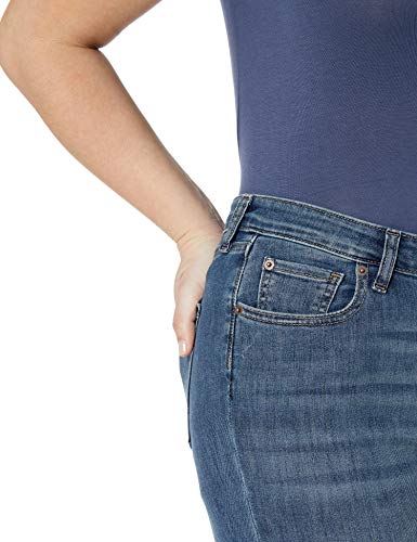 Amazon Essentials Jean Droit Slim Taille Mi Haute Femme Délavé 48 Grande Longueur - vue 8
