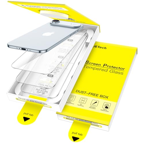 JETech Pellicola Protettiva per iPhone 17 Air, Installazione Facile in un Passo con Allineamento Automatico Scatola Senza Bolle, Vetro Temperato Film 9H, Trasparente HD, 3 Pezzi product image