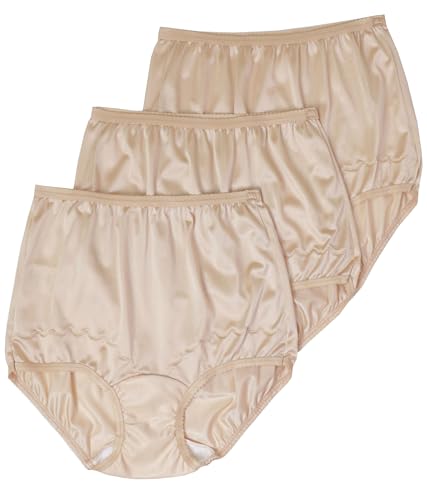 Image of Dixie Belle Women's Underwear Nylon Brief High Waist Scallop Trim 3-Pack 719
