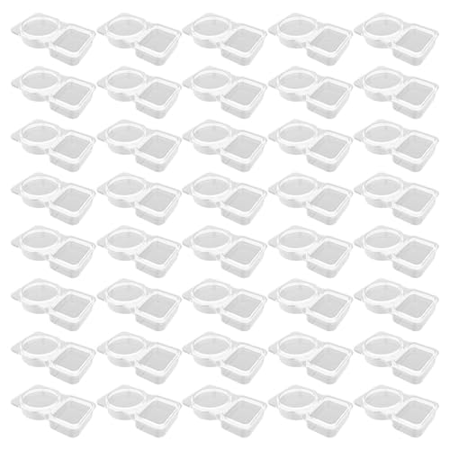 Generico Contenedores de aperitivos con tapas, contenedor de aperitivos reutilizable - Recipientes de salsa reutilizables | Snacks organizados de doble compartimento con tapa para condimentos para