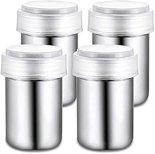 LOHOME Stainless Steel Fancy Coffee Dredger Cocoa Powder Shaker with Fine-mesh Lid