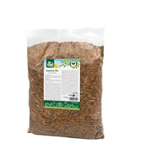 JR Farm Garden Insekten-Mix 10 kg (Hermetialarven/Mehlwürmer/Heuschrecken | Proteinreiches Tierfutter)