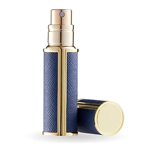 VicJoye Perfume Bottles Empty Refill Perfume Atomizer Refillable Portable Mini Perfume Atomizer Perfume Spray bottle Atomizer for Travel Leaking Proof Luxury Leather 5ml (Blue)