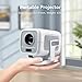 Mini Projector with Wifi and Bluetooth ,Native 1080P 4K Support Portable Projector with Android TV OS,180° Rotatable,AI Auto Focus & Keystone,35