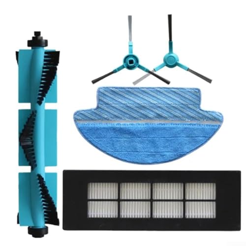 Opatiny Cepillo de rodillo, cepillo lateral, filtro y almohadilla de fregona accesorios para robot aspirador Cecotec Conga serie 3090, kit de repuesto de 5 piezas