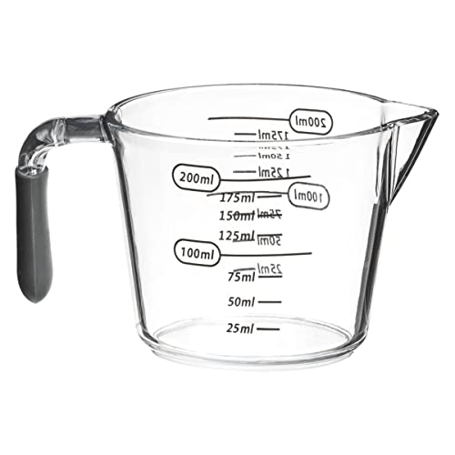 Verre doseur 200 mL - Plastique - Gris