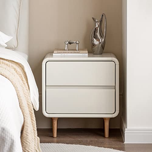 Table de chevet en bois moderne blanche 45x35x47 cm table d'appoint de chambre salon - 7