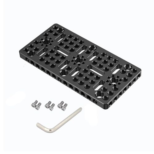 DINESK - DINESK Camera Cheese Plate with 1/4" and 3/8" Threaded Holes,Extension Switching Mounting Plate for Cameras,Tripod and Other Photography Accessories (DK-1308)