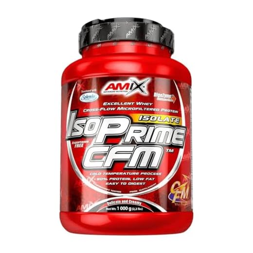 AMIX- Proteína Isolada, Isoprime CFM, Aislado de Proteína de Suero, Sabor Frutas del Bosque, Ayuda a la Recuperación Muscular, Proteína de Suero de Alta Pureza, 1 Kg