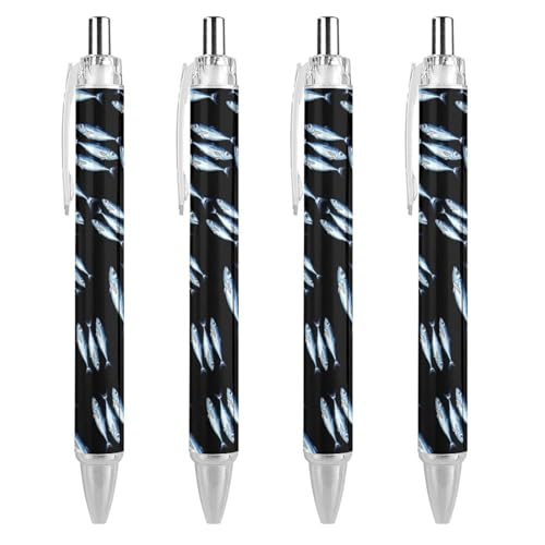Bolígrafo retráctil negro Mackerel Fish de punta fina 0,5 mm