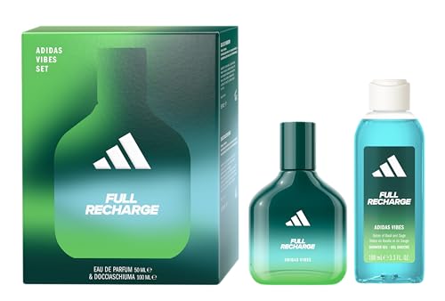 Adidas, Confezione Regalo Vibes Full Recharge Eau de Parfum 50 ml + Gel Doccia 100 ml
