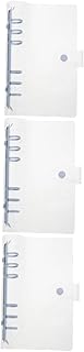 3 Pçs Transparente Caso De Folhas Soltas Suporte De Arquivo De Mesa Caderno De Viagem Pastas De Arquivo Transparente A6 Pasta Fichário Capa Protetora Protetor De Arquivo Abaodam