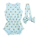 Baby Girl Clothes Gold Dots Bodysuit Romper Jumpsuit One-pieces Outfits Set (0-6 Months, Blue)