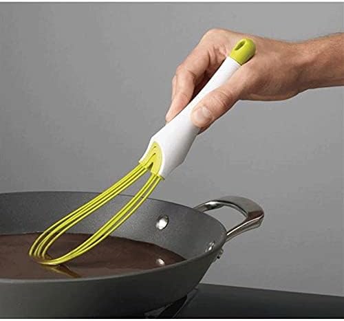 ddq Wisk 1 Piece of Rotatable and Foldable Mini Kitchen Whisk, Manual Milkshake Drink Whisk, Whisk, Agitator Tool, Manual Kitchen Whisk, 2-in-1 Mixer(Green)