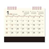 新日本カレンダー 2026年 カレンダー 卓上 クリームメモ 年表付 NK530