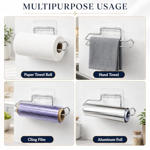 Image of Toilet Paper Roll Holder for Bathroom Tissue Paper Holder Toilet Tissue Rolls Holder Self Adhesive Toilet Paper Roll Holder Bathroom Tissue Roll Holder for Bathroom(Pack of 2)