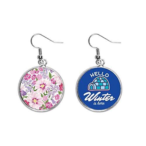 Pendientes de gota flor de mar joyería colgante invierno dibujo planta