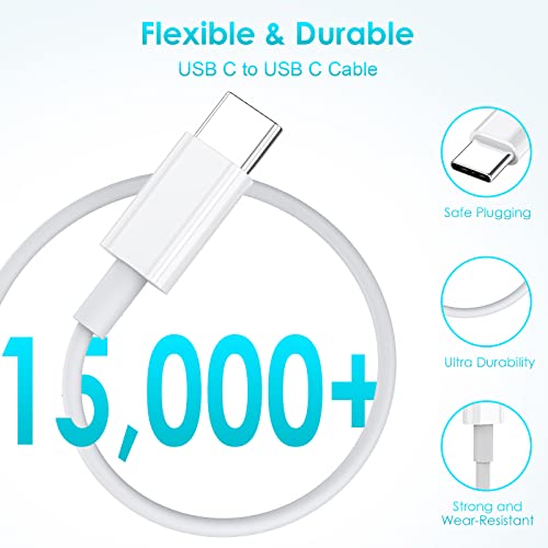 USB C Kabel 2Stück 1.8M 60W USB C auf USB C Schnellladekabel Für iPhone 15/15Pro/15ProMax,Samsung S23/S22/S21 Serie… – Ansicht 3