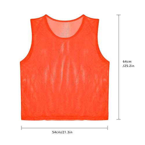 Team Sports Practice Vests, 12 Pack Mesh Scrimmage Training Vests Football Vest Breathable Adults Jerseys Bibs for Practice Match - Image 3