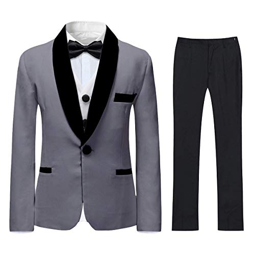Costume 3 pièces garçon slim fit aux finitions haute couture pour cérémonies