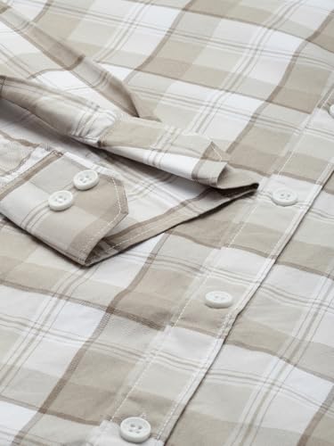 Image of Majestic Man Comfort Slim Fit Pure Cotton Checked Casual Shirt