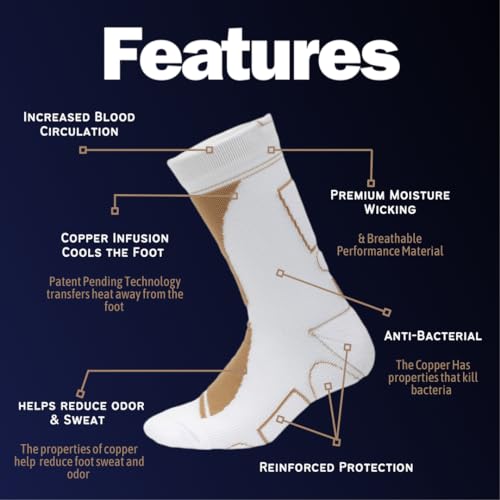 Copper-Infused Athletic Performance Classic Unisex Socks2