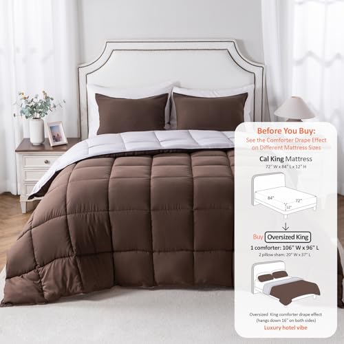 Image of California King Comforter Set, Reversible,Goose Down Alternative,All Season